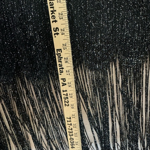 Sparkly Black Fringe Dress Mini Party‎ Clubwear Women's - Picture 9 of 11